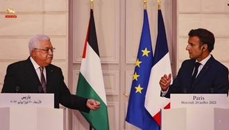 کنفرانس خبری ماکرون و محمود عباس