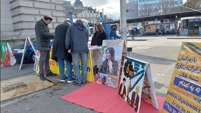 لوسرن سوئیس - آکسیون ایرانیان آزاده در حمایت از کارزار سه‌شنبه‌های نه به اعدام - ۲۷آبان