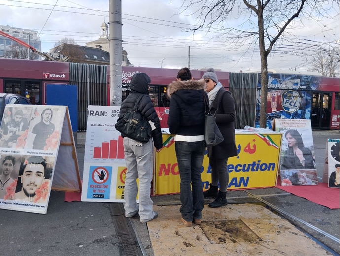 لوسرن سوئیس - آکسیون ایرانیان آزاده در حمایت از کارزار سه‌شنبه‌های نه به اعدام - ۲۷آبان