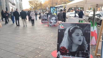 برلین برگزاری میز کتاب توسط ایرانیان آزاده علیه اعدامهای جنایتکارانه قضاییه جلادان