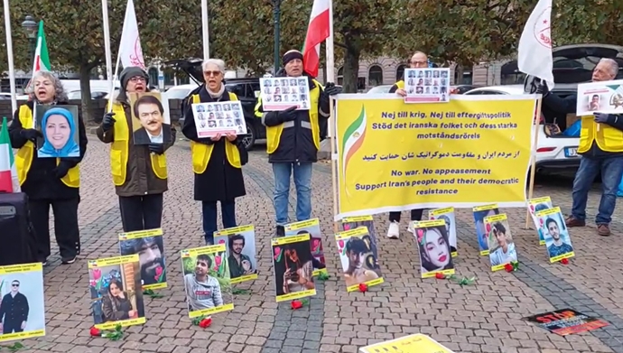 آکسیون ایرانیان آزاده علیه صدور احکام اعدام توسط قضاییه جلادان در مالمو سوئد