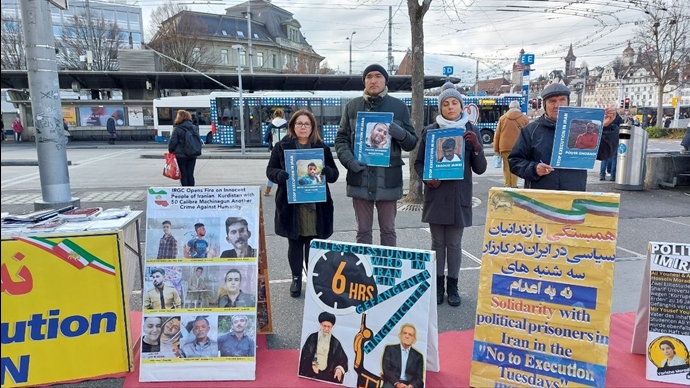 لوسرن سوئیس - آکسیون ایرانیان آزاده در حمایت از کارزار سه‌شنبه‌های نه به اعدام - ۲۷آبان