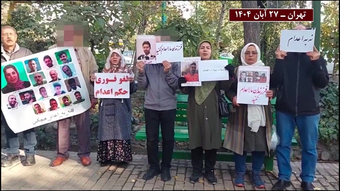 فعالیت‌های جوانان و خانواده‌های زندانیان سیاسی همزمان با کارزار «سه‌شنبه‌های نه به اعدام» در هفته نودو پنجم