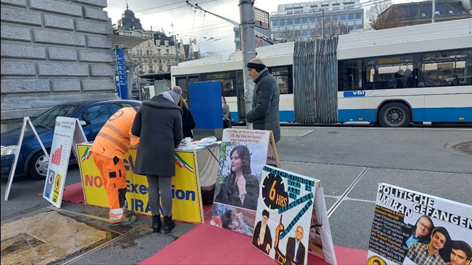 لوسرن سوئیس - آکسیون ایرانیان آزاده در حمایت از کارزار سه‌شنبه‌های نه به اعدام - ۲۷آبان