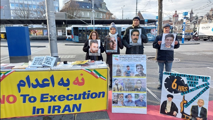 لوسرن سوئیس - آکسیون ایرانیان آزاده در حمایت از کارزار سه‌شنبه‌های نه به اعدام - ۲۷آبان