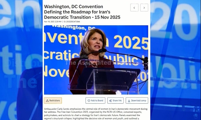 انعکاس آسوشیتدپرس از کنوانسیون ایران آزاد ۲۰۲۵ انعکاس آسوشیتدپرس از کنوانسیون ایران آزاد ۲۰۲۵