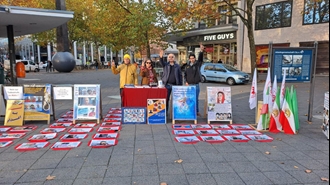 برلین - برگزاری میز کتاب در حمایت از زندانیان سیاسی زیر اعدام