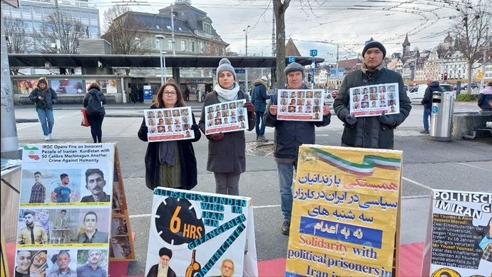 لوسرن سوئیس - آکسیون ایرانیان آزاده در حمایت از کارزار سه‌شنبه‌های نه به اعدام - ۲۷آبان