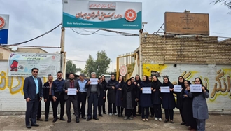 بهبهان - تجمع اعتراضی کارکنان بهزیستی 