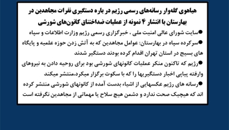 هیاهوی گله‌وار رسانه‌های رسمی رژیم درباره دستگیری نفرات مجاهدین در بهارستان