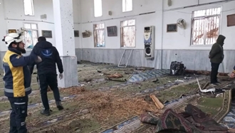 انفجار مسجدی در حمص سوریه