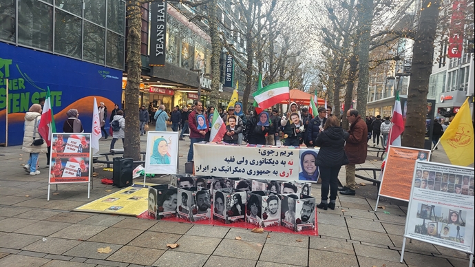 اشتوتگارت آلمان - برگزاری آکسیون هواداران مجاهدین