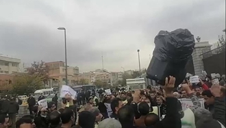 تجمع اعتراضی هزاران نیروی شرکتی و پیمانکاری ارگانهای مختلف دولتی مقابل مجلس ارتجاع