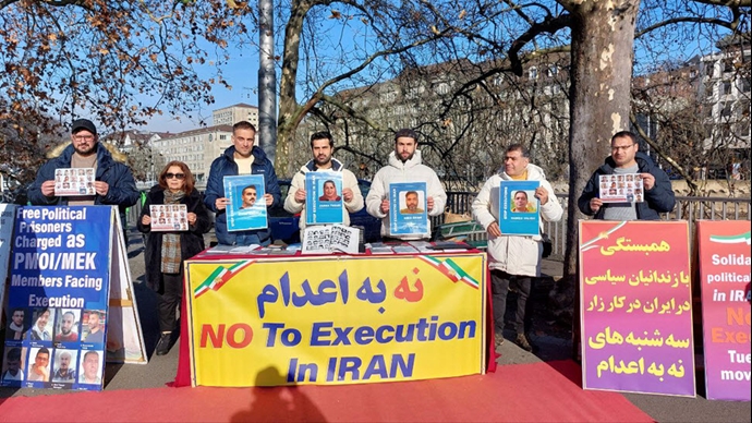 زوریخ سوئیس - برگزاری میز کتاب در حمایت از سه‌شنبه‌های نه به اعدام