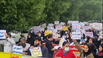 اهواز - تجمع اعتراضی کادر بهداشت و درمان جندی شاپور