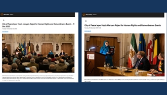 گزارش رویترز از حضور خانم مریم رجوی در شهر ایپر بلژیک