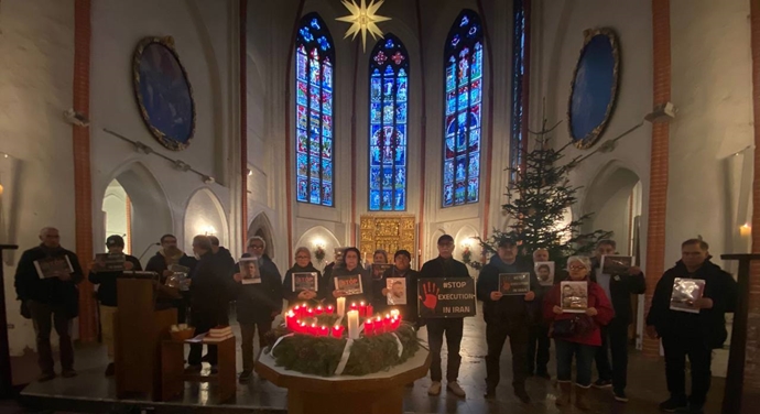 هامبورگ - آکسیون هواداران مجاهدین خلق در صدمین هفتهٔ کارزار سه‌شنبه‌های نه به اعدام - ۲دی ۱۴۰۴