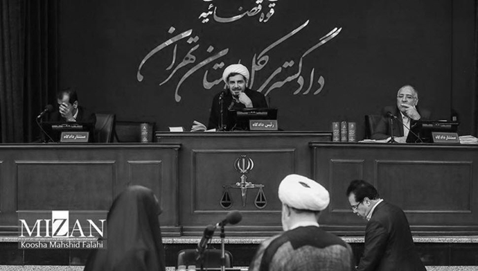 جلسه سیرک قضاییه جلادان برای محاکمه غیابی مجاهدین