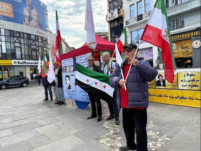 بخارست رومانی - تظاهرات ایرانیان آزاده در سالگرد ۳۰فروردین - ۳۰فروردین