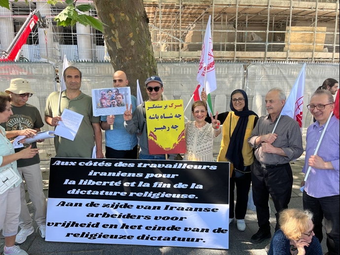 بروکسل - تظاهرات ایرانیان آزاده در همبستگی با روز جهانی کارگر - ۱۱اردیبهشت