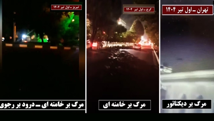 تهران ـ کرج ـ تبریز؛ شعارهای شبانه علیه ولی‌فقیه ارتجاع