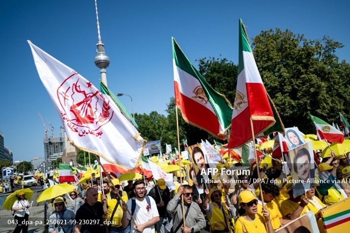 گزارش تصویری خبرگزاری فرانسه از تظاهرات ایرانیان آزاده در برلین