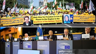 آسوشیتدپرس: بازتاب تظاهرات ایرانیان آزاده در برلین + بازتاب گتی ایمیج از کنفرانس ایران راه‌حل سوم در پارلمان اروپا در استراسبورگ