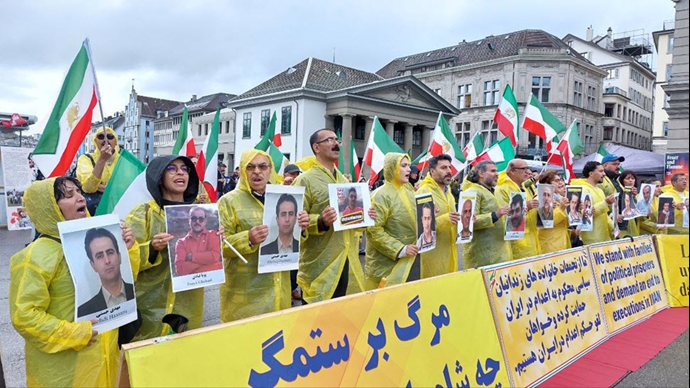 زوریخ سوئیس - تظاهرات ایرانیان آزاده در حمایت از زندانیان سیاسی و علیه اعدامهای جنایتکارانه - ۱۷خرداد