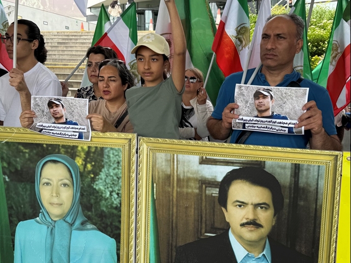 وین - تظاهرات ایرانیان آزاده همزمان با اجلاس آژانس انرژی اتمی و محکومیت اعدام جنایتکارانه مجاهد کورکور - ۲۱ خرداد ۱۴۰۴