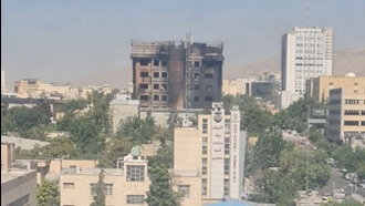 وضعیت ساختمان پلیس فتای تهران پس از حملات ارتش اسراییل