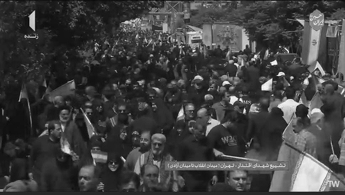 جنازه گردانی کشته‌های جنگ ۱۲روزه در تهران