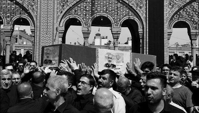 دفن جنازه‌های سرکرده سپاه پاسداران