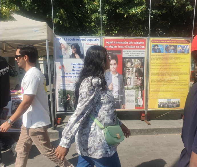 پاریس - میز کتاب و نمایشگاه شهیدان در همبستگی با قیام ایران - ۲۱خرداد ۱۴۰۴