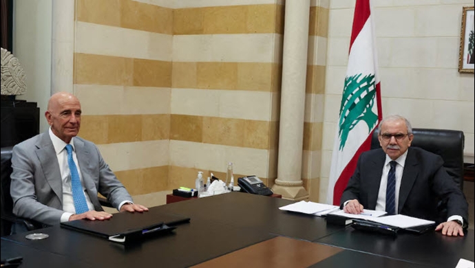 دیدار توماس باراک، سفیر آمریکا در ترکیه با نواف سلام، نخست‌وزیر لبنان