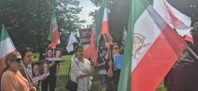 اسلو - آکسیون ایرانیان آزاده در اعتراض به اعدام جنایتکارانه بهروز احسانی و مهدی حسنی - ۵مرداد ماه