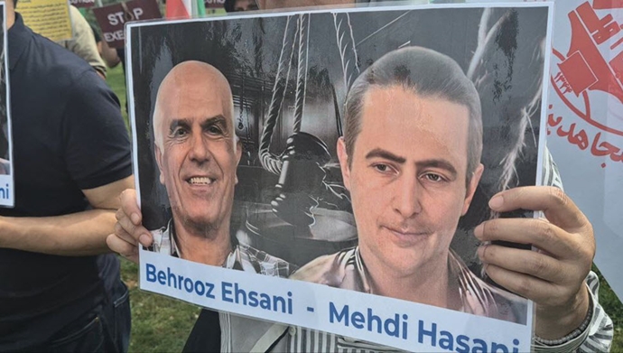اسلو - آکسیون ایرانیان آزاده در اعتراض به اعدام جنایتکارانه بهروز احسانی و مهدی حسنی