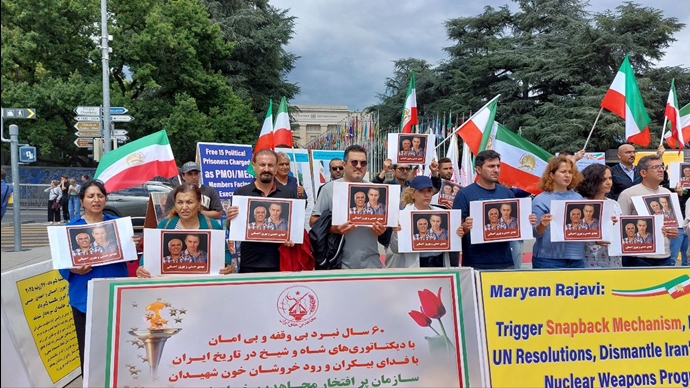 ژنو - میدان ناسیون - برگزاری آکسیون توسط ایرانیان آزاده به‌مناسبت سالگرد قتل‌عام سال۶۷