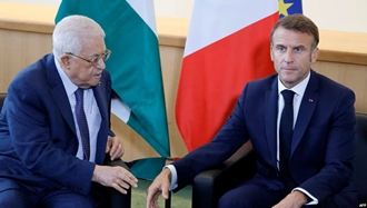 امانوئل ماکرون و محمود عباس