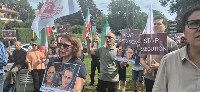 اسلو - آکسیون ایرانیان آزاده در اعتراض به اعدام جنایتکارانه بهروز احسانی و مهدی حسنی - ۵مرداد ماه