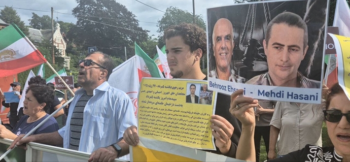 اسلو - آکسیون ایرانیان آزاده در اعتراض به اعدام جنایتکارانه بهروز احسانی و مهدی حسنی - ۵مرداد ماه