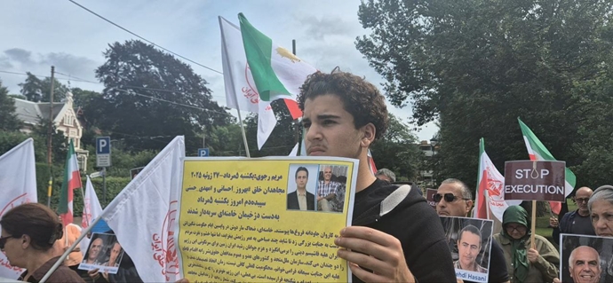 اسلو - آکسیون ایرانیان آزاده در اعتراض به اعدام جنایتکارانه بهروز احسانی و مهدی حسنی - ۵مرداد ماه