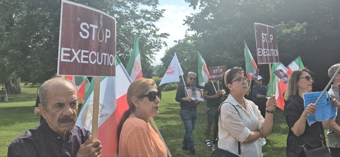 اسلو - آکسیون ایرانیان آزاده در اعتراض به اعدام جنایتکارانه بهروز احسانی و مهدی حسنی - ۵مرداد ماه