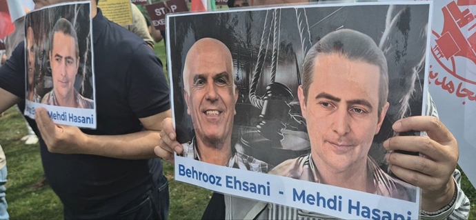 اسلو - آکسیون ایرانیان آزاده در اعتراض به اعدام جنایتکارانه بهروز احسانی و مهدی حسنی - ۵مرداد ماه