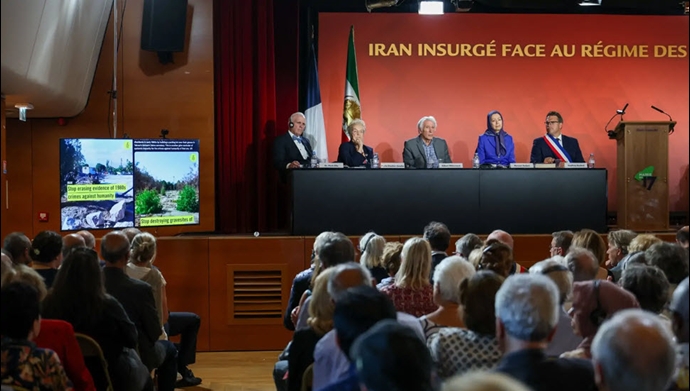 پاریس – شهرداری منطقه ۱۷ کنفرانس «ایران بپا‌خاسته در مقابل رژیم اعدام‌ها» 