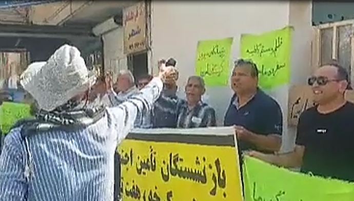 شوش - اعتراض و فریاد بازنشستگان؛ کارگر و بازنشسته زندانی، آزاد باید گردد! - دوشنبه ۳ مرداد ۱۴۰۴
