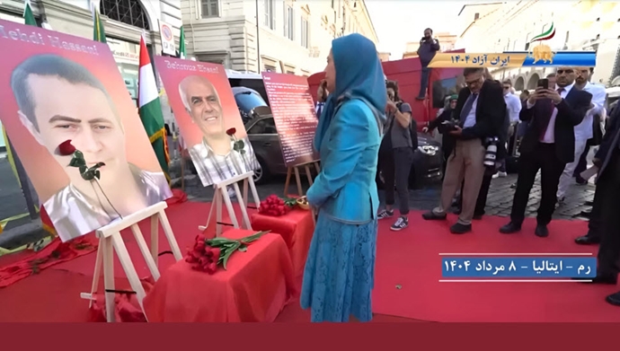 دیدار خانم مریم رجوی از نمایشگاهها در ایتالیا 