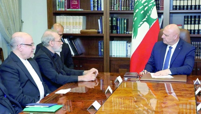 دیدار جوزف عون با لاریجانی