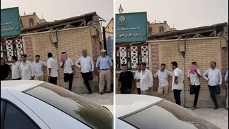 کنگان - تجمع اعتراضی ۹۰کارگر فاز ۱۴ پارس جنوبی مقابل فرمانداری - سه‌شنبه ۲۸مرداد ۱۴۰۴