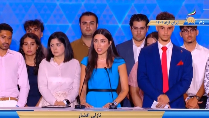 اجلاس جهانی ایران آزاد۱۴۰۴ ـ ایتالیا - نازلی افشار و آدرین محسنی