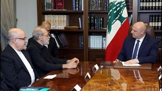 دیدار جوزف عون با لاریجانی